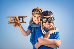Jeunes pilotes d'avion
